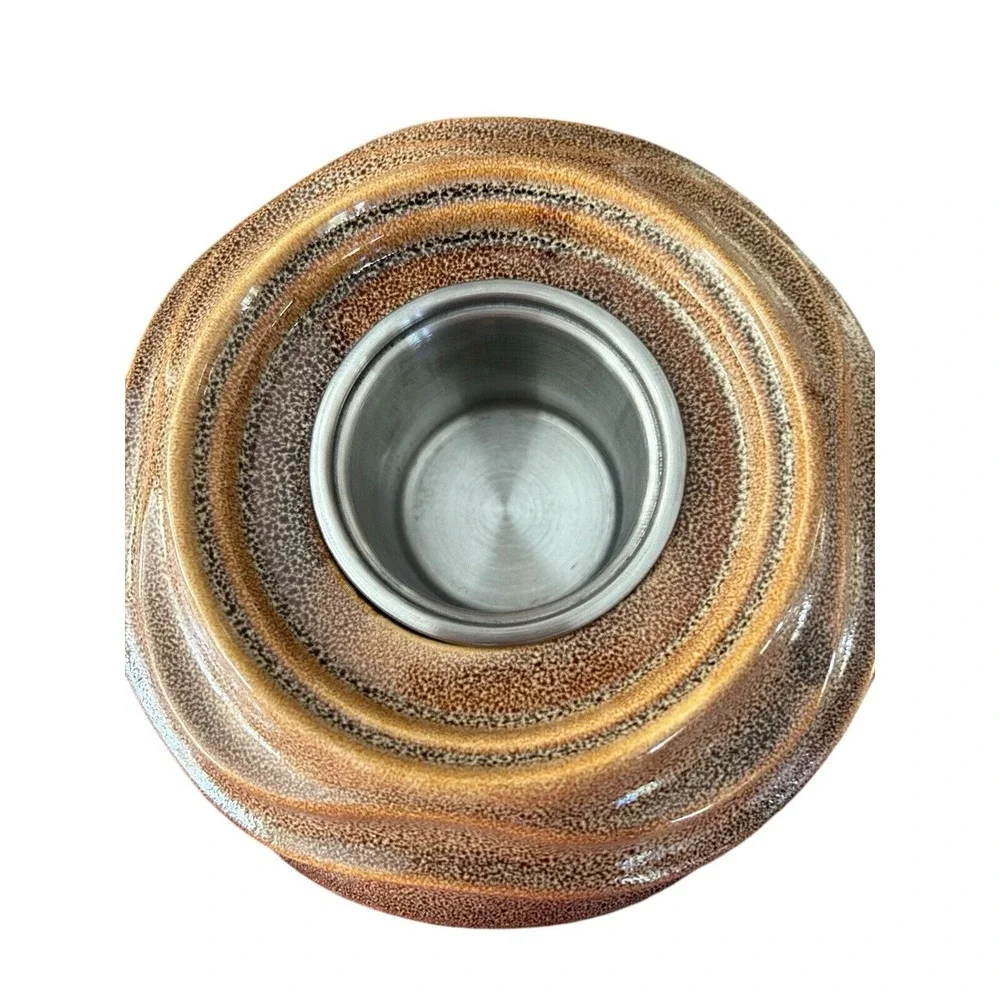Fireside  Firepot‎ indoor/outdoor ceramic covered crock new
